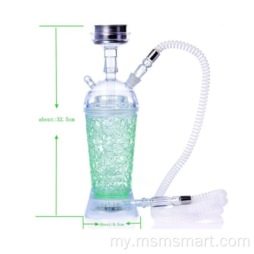 Hookah Cup Shisha ခရီးသွား LED မီးကား Shisha